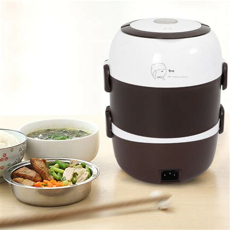 MONDAY Electric Lunch Box, 3 Layers 2L Portable Heating 